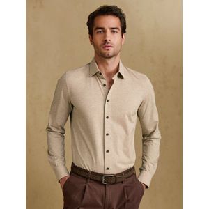 Overhemd jersey Van Olymp beige