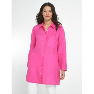 Lange blouse 100% linnen Van Peter Hahn pink