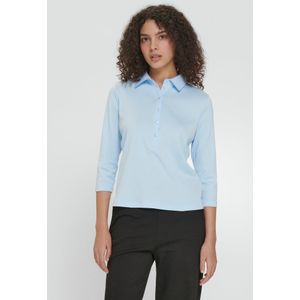 Poloshirt 100% katoen 3/4-mouwen Van Efixelle blauw