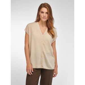 INCLUDE - Vest - Beige - Scheerwol en Kasjmier