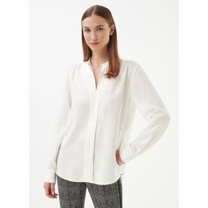 Blouse lange mouwen Van Peter Hahn wit