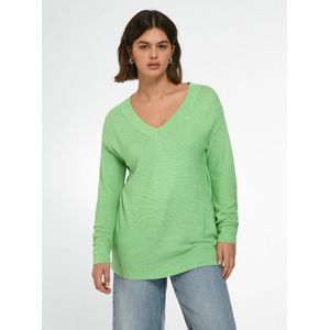Trui V-hals en lange mouwen Van Anna Aura groen