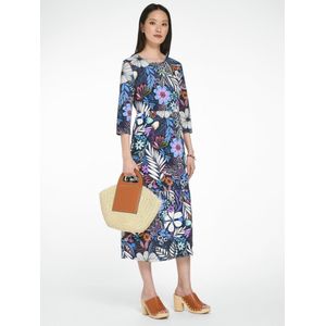 Jersey jurk 3/4-mouwen Van Peter Hahn blauw