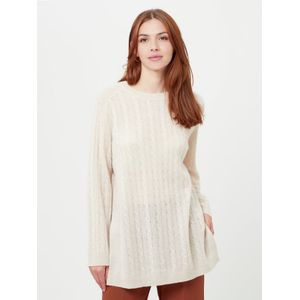 Lange trui 100% kasjmier Van Peter Hahn beige