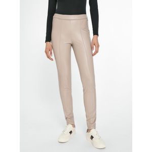 Legging in leer-look Van BASLER beige
