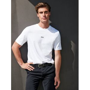 Shirt ronde hals 'TChup' Van BOSS wit