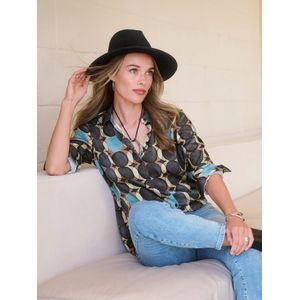 Blouse Van Peter Hahn bruin