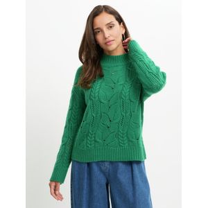 Trui in mix scheerwol en kasjmier Van include groen