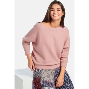 Trui lange mouwen en boothals Van Peter Hahn roze
