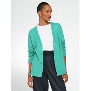 Vest 100% kasjmier Van Peter Hahn turquoise