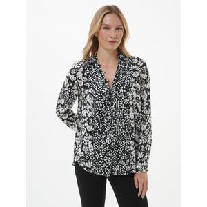 Blouse lange mouwen Van Peter Hahn zwart
