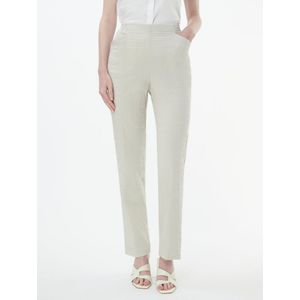 Broek taps toelopende pasvorm Van Peter Hahn beige