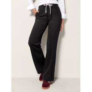Jersey Straight Fit-broek Van Peter Hahn zwart