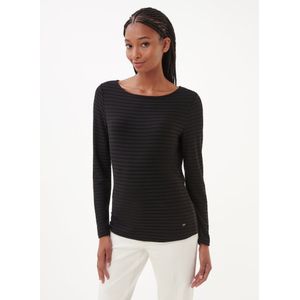 Jersey shirt boothals Van BASLER zwart