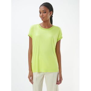 Shirt in een materialenmix Van BASLER groen