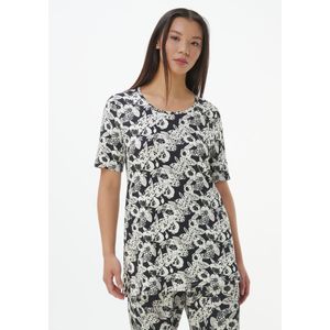 Overhemd ronde hals Van Anna Aura zwart