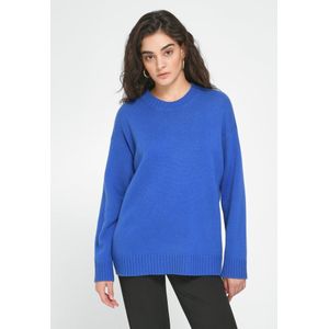 Trui ronde hals in oversized stijl Van Peter Hahn blauw
