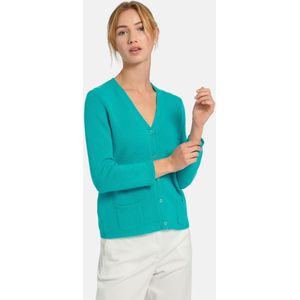 Peter Hahn Cashmere - Vest - Turquoise - 100% Kasjmier