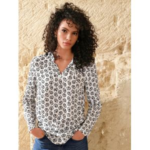 Blouse ­lange mou­wen Van Peter Hahn wit