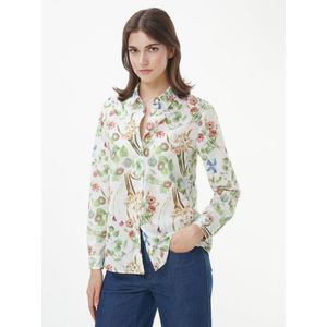 Blouse lange mouwen Van Peter Hahn wit