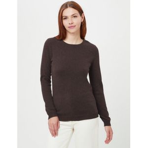 Trui 100% kasjmier ronde hals Van Peter Hahn bruin