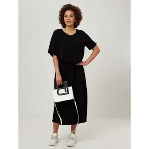 Heavy-jersey jurk ronde hals Van Emilia Lay zwart