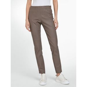 Stretchnappaleren high waist-legging Van Peter Hahn Eternal beige