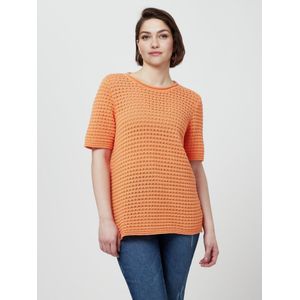 Trui ronde hals Van Anna Aura oranje