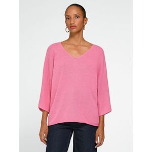 Trui V-hals 100% kasjmier Van Peter Hahn roze