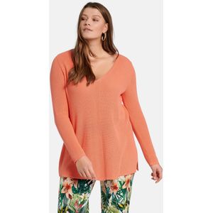 Trui in A-lijn V-hals Van Anna Aura rood