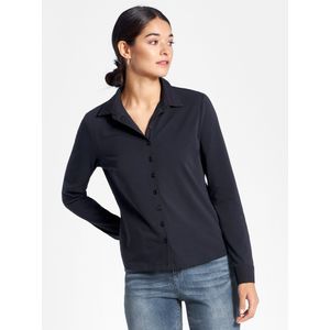 Jerseyblouse Van Peter Hahn blauw