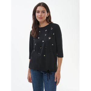 Shirt ronde hals Van Anna Aura zwart