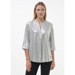 Blouse opstaande kraag Van BASLER zilverkleur