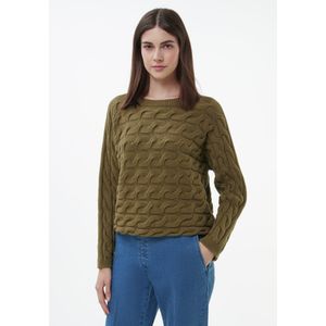 Trui ronde hals lange mouwen Van oui groen