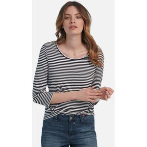 Shirt ronde hals en 3/4-mouwen Van Peter Hahn blauw