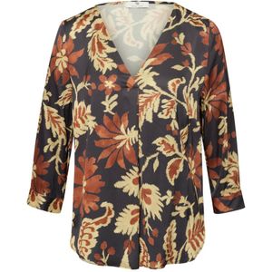 Bluse mit 3/4uroy jurk Van Peter Hahn blauw