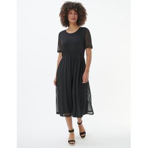 Jurk mesh een ronde halslijn Van Emilia Lay zwart