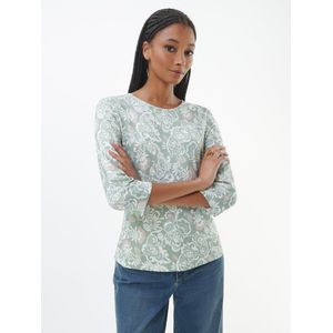 Shirt ronde hals Van Peter Hahn groen