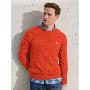 Trui ronde hals 100% katoen Van GANT oranje