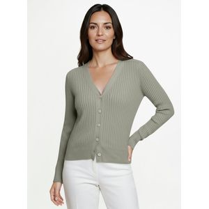 Cardigan diepe V-hals Van Peter Hahn groen