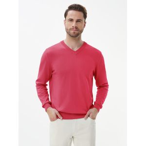 V-sweater Van Peter Hahn rood