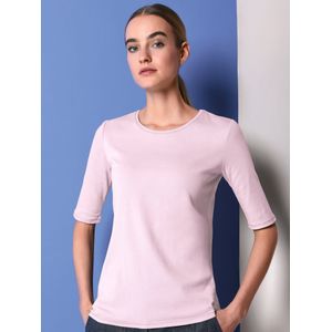 Shirt ronde hals model Velvet Van Bogner roze