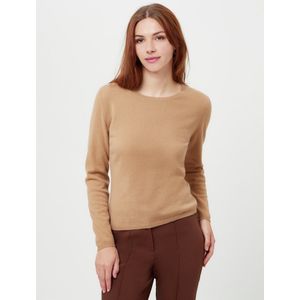 Trui 100% kasjmier ronde hals Van Peter Hahn bruin