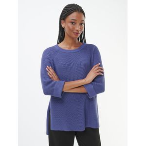 Lange trui 100% SUPIMA®-coton Van Peter Hahn blauw