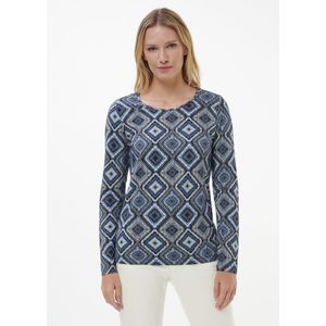 Shirt ronde hals Van Peter Hahn blauw