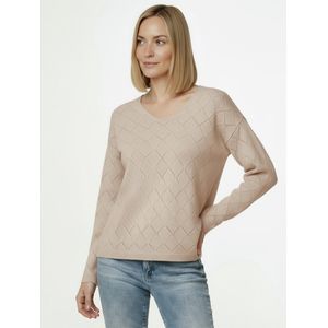 V-hals trui Van Fadenmeister Berlin beige