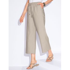 7/8-comfortbroek pasvorm Cornelia 100% linnen Van Peter Hahn beige