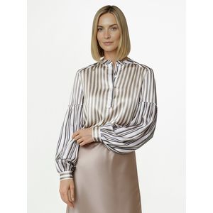 Lange slip-on blouse Van HERZEN´S ANGELEGENHEIT wit