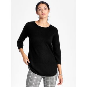 Trui ronde hals en 3/4-mouwen Van Peter Hahn zwart