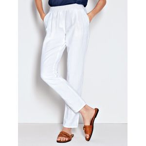 Bandplooibroek Van Peter Hahn wit